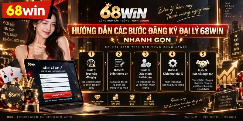 Hướng dẫn các bước đăng ký đại lý 68win nhanh gọn